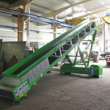 Belt conveyor with special belt