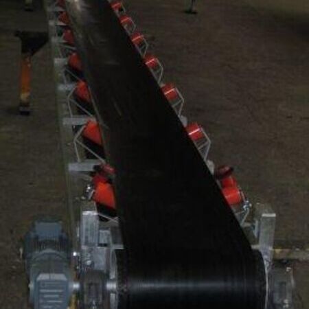Z-shape corrugated edge belt conveyor without housing