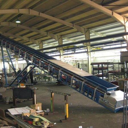 Belt conveyor as a reading line for processing plant